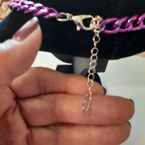 New Elegant Purple Chain Necklace - Picture 4 of 6